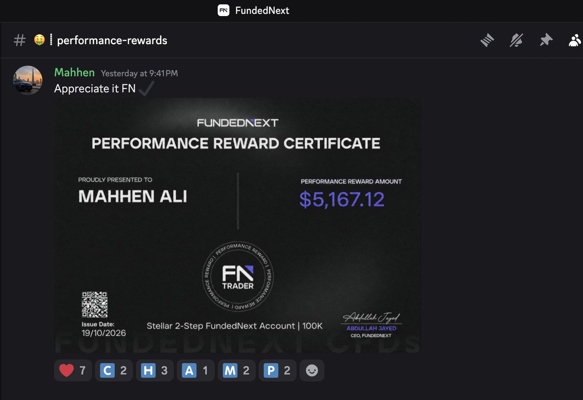 FundedNext's tweet photo. Another $5,167.12 in payouts!

Congratulations, Mahhen Ali! Keep it going! 👏 https://t.co/I275rEWvK1