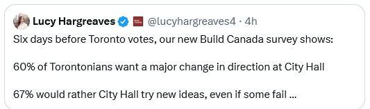 ca's tweet photo. @donnelly_b @BradMBradford Brad Bradford has been at City Hall for 8 years

Build Canada is a lobby group for a billionaire.
It's data are frequently skewed to fit the narrative. https://t.co/Vdxfw8ilWd