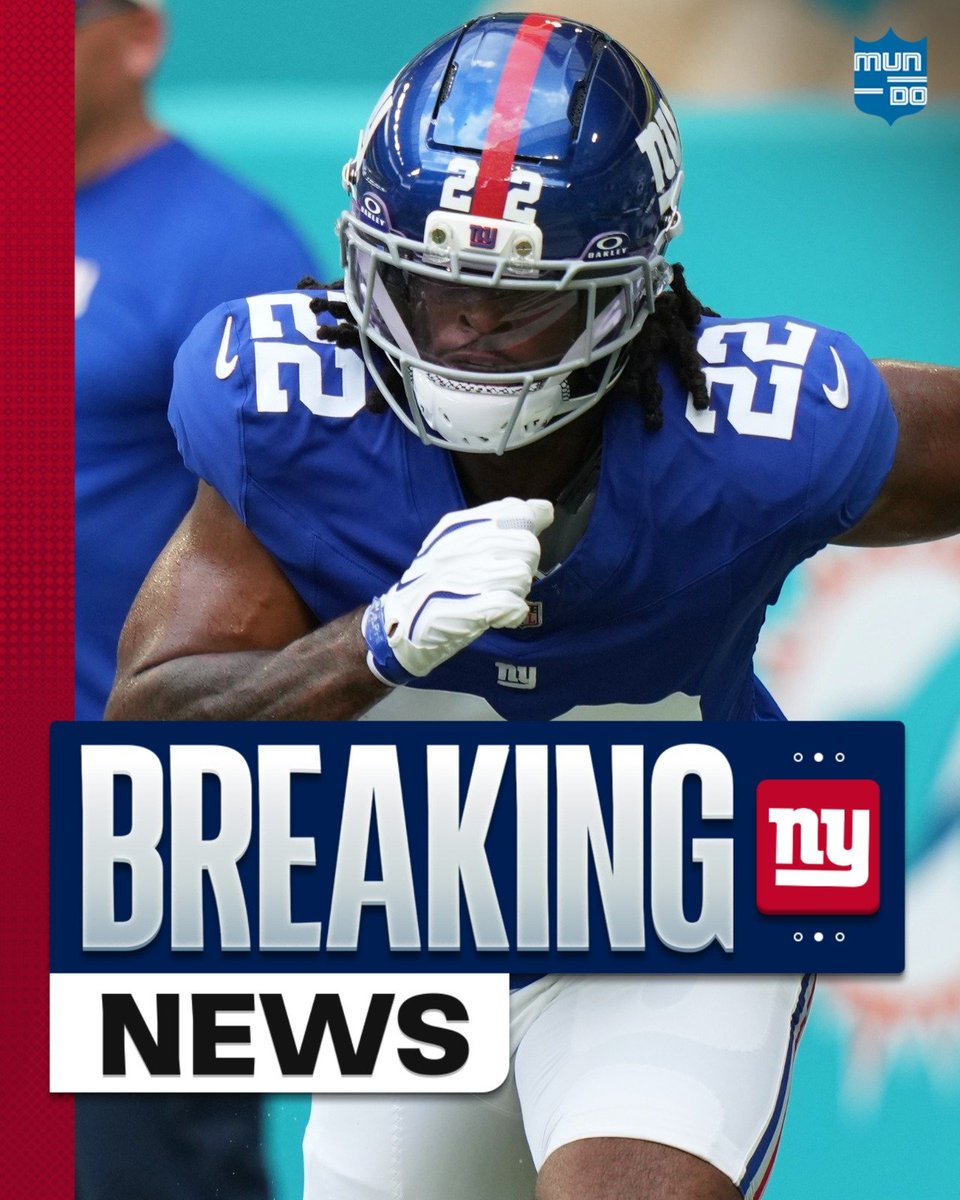 MundoNFL's tweet photo. OTRO MOVIMIENTO DE RB POR NEW YORK 🚨

Los Giants liberan a Najee Harris.

#MundoNFL | #BigBlue https://t.co/LzWVewdNvX
