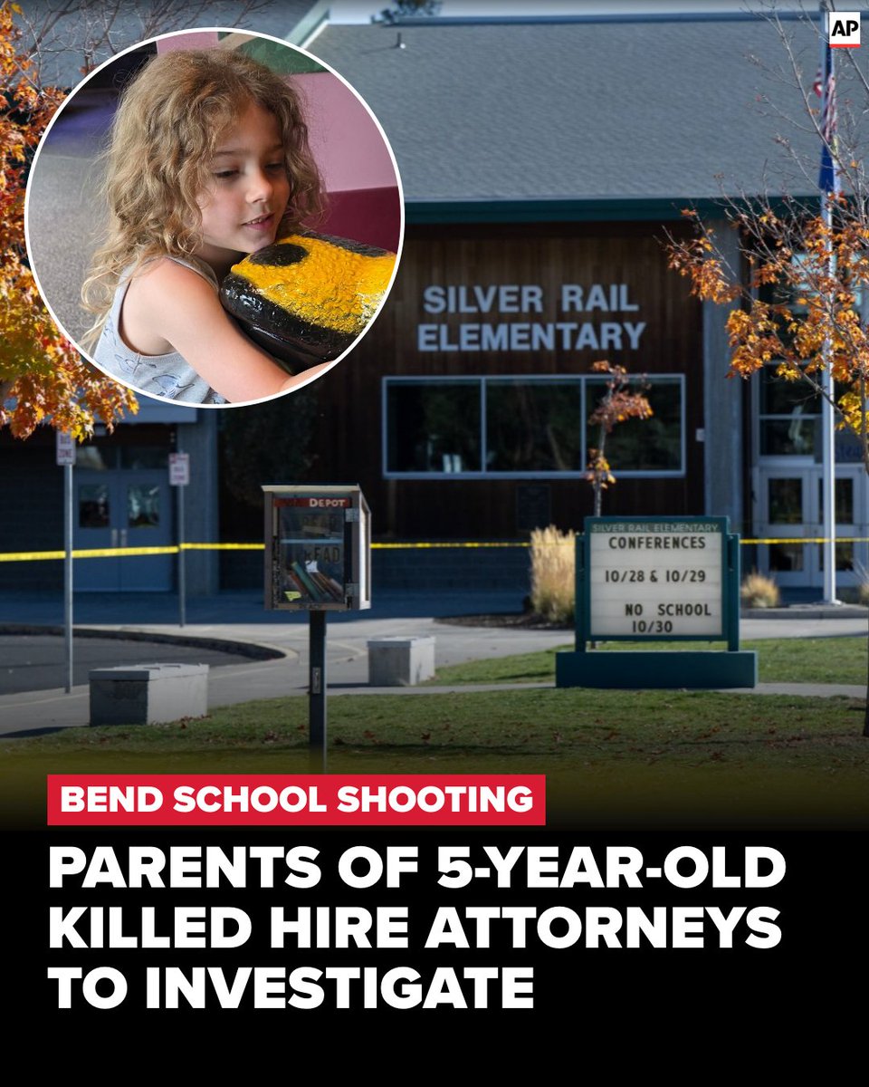 WHAS11's tweet photo. The parents of 5-year-old Rhoam Summer, one of three children killed in last week’s shooting at an elementary school in Bend, Oregon, have hired attorneys to investigate school protocols and how the teenage suspect obtained the gun: https://t.co/LFLq6ssV1M https://t.co/rg8I6Ol1jD