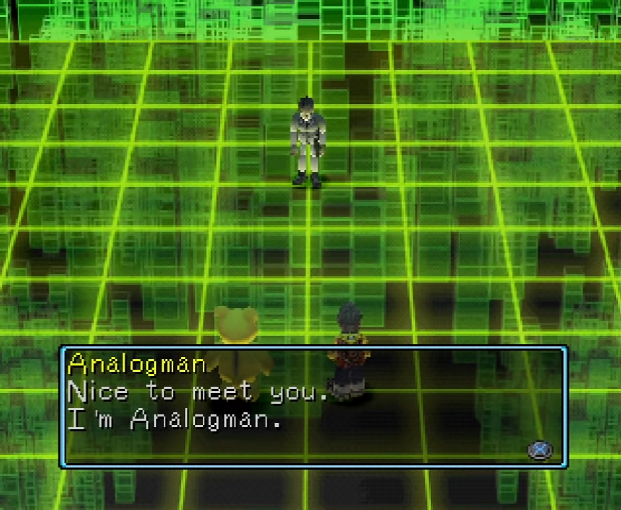 RavelMonte's tweet photo. I remember watching Digimon World gameplay when I was young and always finding the inside of Mugen Mountain, a bizarre space of terrain wireframe, interesting.
I like that Card Battle actually explored a bit of what that place really was; the Digital World's System Area. https://t.co/3bn0RD4pv5
