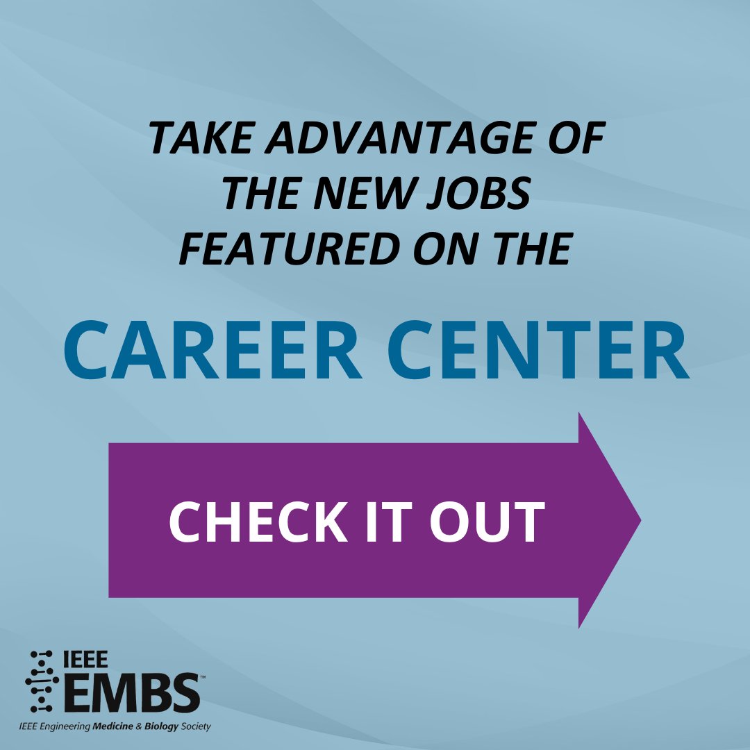 IEEEembs's tweet photo. Looking for your next career opportunity in #BiomedicalEngineering or #MedTech?

The #IEEE #EMBS Career Center has new job opportunities waiting to be explored!

Explore the Career Center: https://t.co/zJXdjZO6pI https://t.co/T8C4uopHGj