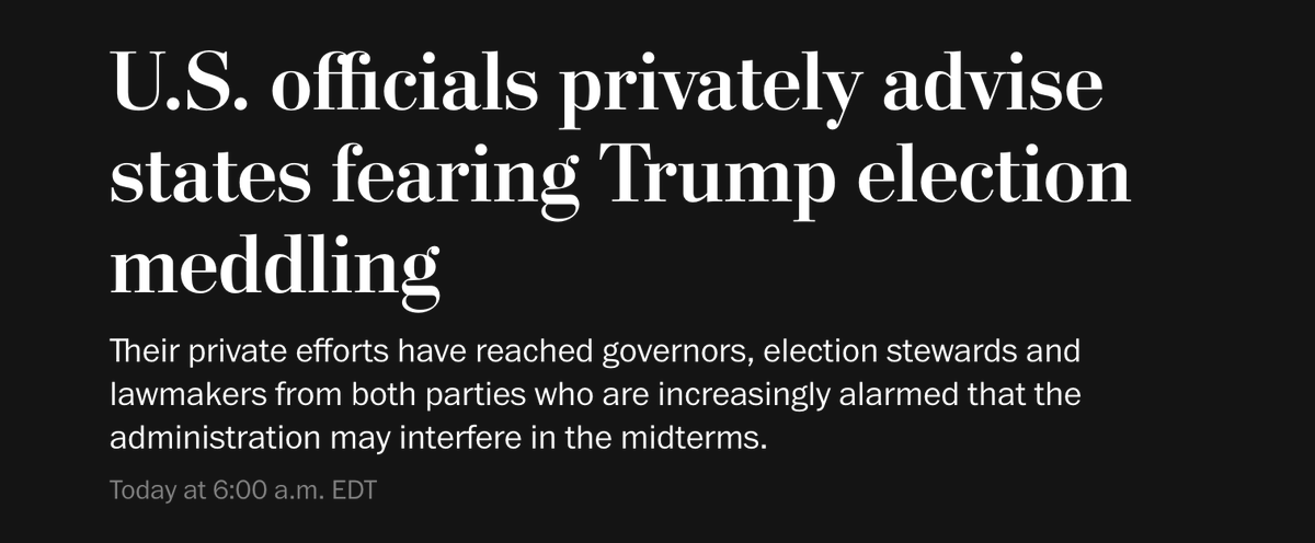 CynicalPublius's tweet photo. As many of you know, in recent days Data Republican has been releasing transcripts, videos and audio recordings of a group of groups plotting to use violence to force President Trump to take protective actions (i.e., the Insurrection Act) that will result in the overthrow of our Constitution in favor of the will of Democrat governors.

These groups include former USAID employees and other ex-national security officials, and the plans they discuss are straight out of the color revolution tactics, techniques and procedures those same people have been using for decades to overthrow foreign governments unfriendly to the USA.

This is the biggest news story in decades, right?

Yet no one in the mainstream media will touch it.

Except to defend it.

See the below headline from today’s Washington Post (I’ll link to the full article below).

The plotters behind this effort are obviously alarmed by the recent public uncovering of their conspiracy, so they have done what any reputable Democrat determined to overthrow the electoral choices of the American people would do: run to a friendly press outlet to drop a soft-pedaled puff piece to run top cover for their efforts, and blame Trump.

If you read this article, it does not talk about a coup conspiracy.  Instead it talks about a bunch of well-meaning, patriotic, anonymous ex-national security officials simply trying to protect America from the evil dictator Trump destroying “our democracy.”

This article itself is straight out of the color revolution tactics—it’s propaganda designed to condition a populace to accept illegitimate actions.

The Washington Post is part of the plot.  

Stay frosty, friends.  This will get worse before it gets better.