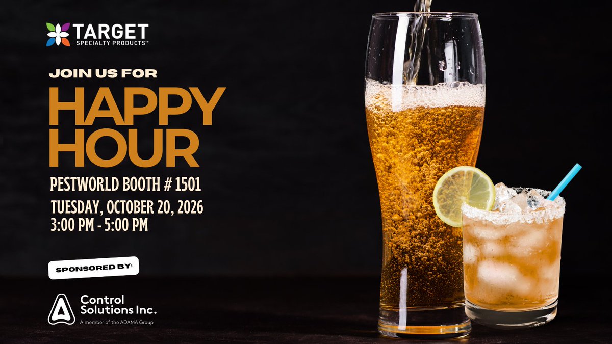 TargetSpecProd's tweet photo. Game day is here and we’ve got the winning gameplan! 🏈🍻Join Target Specialty Products and CSI for Happy Hour! Stop by to unwind, grab a cold drink, and run through strategies with our team.
📍 Where: Booth #1501
⏰ When: TODAY, 3:00 PM – 5:00 PM
See you at the booth! 🏆 https://t.co/Stm0n4FWJ3