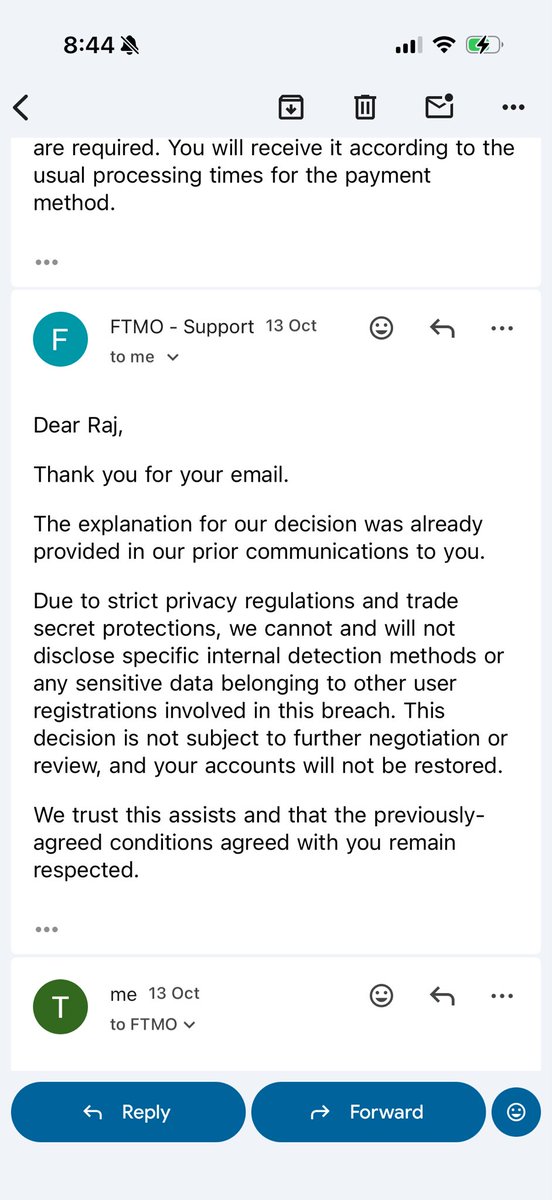 FX_TRADER_RAJ's tweet photo. 🚨‼️ FTMO BLOCKED ME ‼️🚨‼️
           ‼️🚨 WARNING 🚨‼️
FTMO, WHERE IS THE PROOF?

I’ve been trading my own personal strategy for 4 years, developed through my own experience and hard work.

Now FTMO has terminated my accounts, claiming “identical trading strategies” across multiple accounts — yet refuses to provide specific evidence.

Just because it’s your company doesn’t mean you can make accusations without accountability.

If I violated your rules, SHOW THE PROOF. Traders deserve transparency, not blind decisions. @FTMO_com

Please Support Me @PropFirmMatch @propfundsquad @propfirmeye @Propfirm @propfirmsupdate @propfirmsupdate @Propfirms_Audit @PropFirmSight
