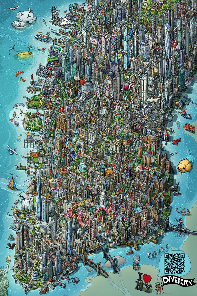 JoshuaBarzon's tweet photo. This is a really cool animated map of NYC. You could spend 20 minutes zooming in and finding all the cool New York sites and attractions that you know. https://t.co/kXBKOw9g5A