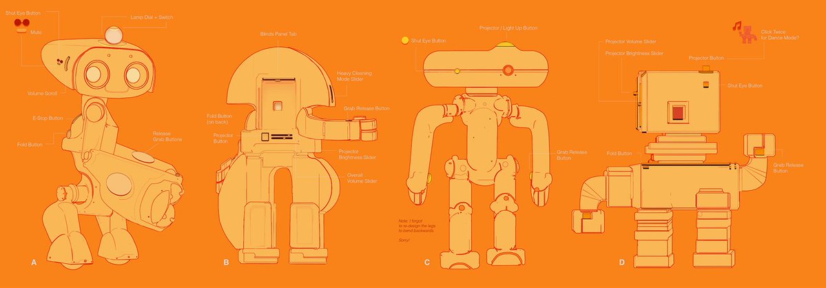 make_robot_go's tweet photo. We will soon have robots in our homes. Robots with arms and legs that move through our homes like no technology has in the past.

I started @roboticscorp with the view that we should be building robots that people actually want to live with.

A home robot should be capable and it should be understandable. It should meet us where we are. And it should be a delight to live with.

All of this starts with character: engineering character into a robot means delivering a consistent experience and an understandable product. And, if done correctly, allows users to operate within existing relational paradigms. The character can be nice to have around, too.

My hope is that when you meet Voxel, he already feels somehow familiar.