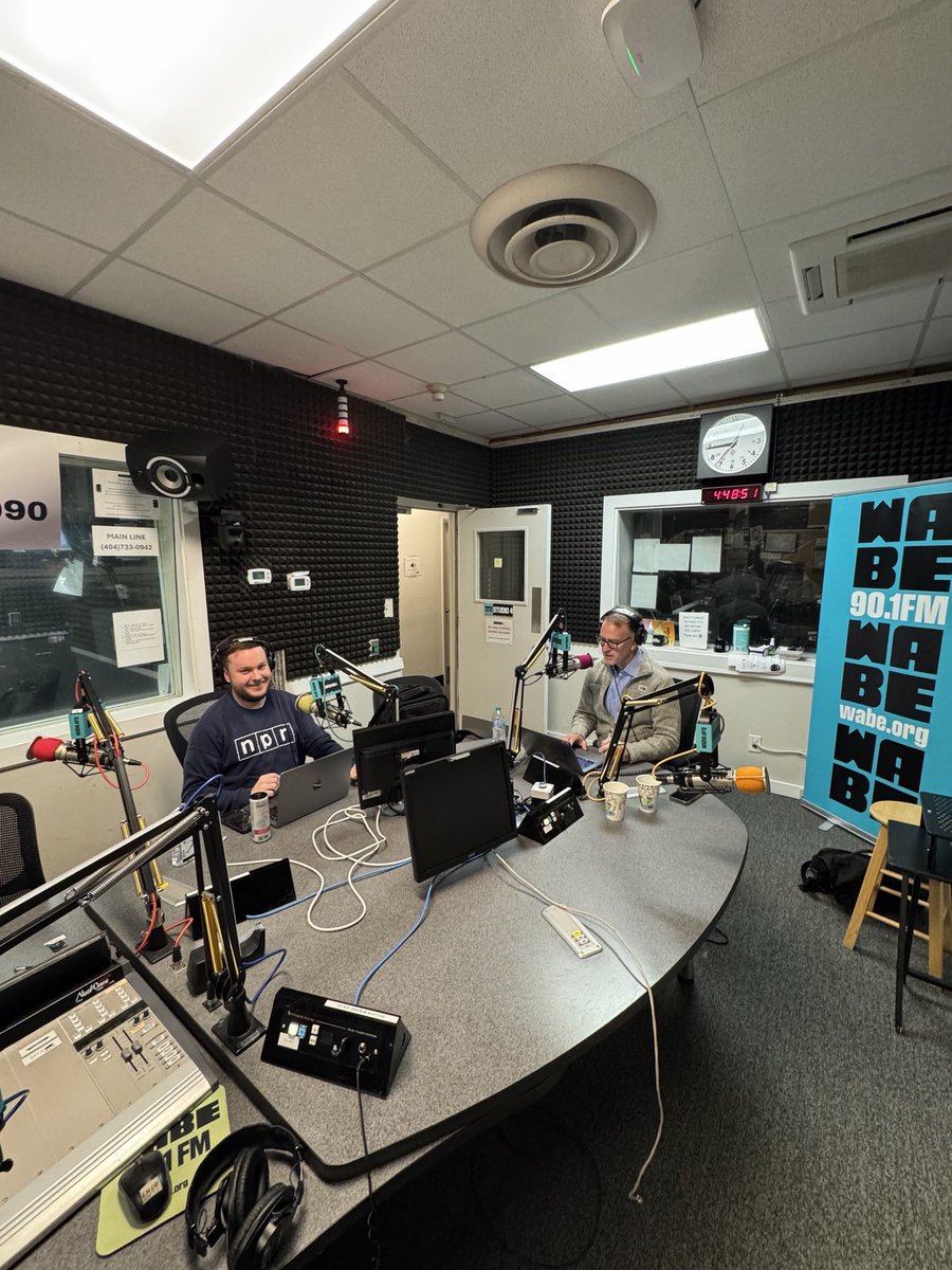 stphnfwlr's tweet photo. Enjoyed doing my Up First segment live in person with @NPRinskeep bright and early live at @wabenews this morning. 

Our new show “Steve Squared” coming to a made up place near you soon.

https://t.co/FcrEmbuenV https://t.co/CX7j7rudcU