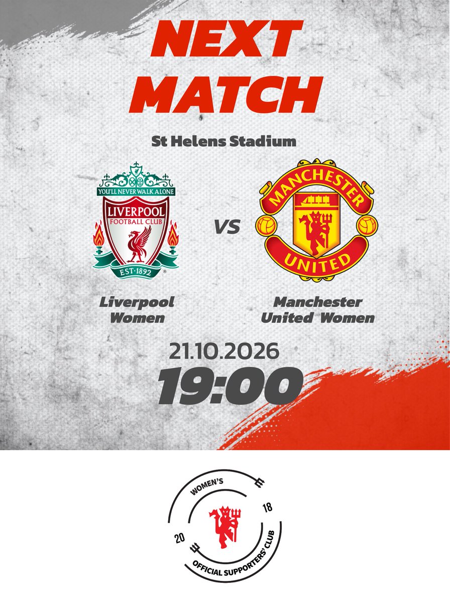 MUW_SC's tweet photo. 🏆 BACK TO SUBWAY WOMEN’S LEAGUE CUP ACTION! 🔴

@ManUtdWomen are back on the road on Wednesday night as United head to St Helens to face @LiverpoolFCW in another cup clash! 👊🔥

Another cup night. A familiar rival. Come on United! 👹❤️

#muwomen #muwsc #subwaycup https://t.co/UKir8iz8oZ