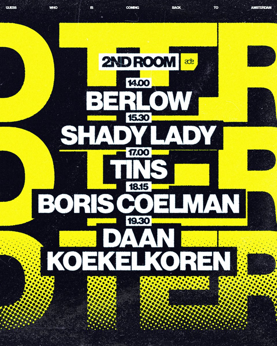 djtoddterry's tweet photo. 2026 @ADE_NL Edition of Todd Terry &amp; Friends
Sunday October 25th 14:00-23:00 @ Het Sierrad, Amsterdam
@djtoddterry (3 Hour Set) @djterryhunter x @imbarbaratucker (LIVE) @MajesticOnline @djmrv (LIVE) @roogofficial @JanikaTenn @BeyondChicago1
Tickets: https://t.co/ObzqK8m10r https://t.co/82x0Cx2XGW