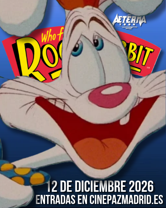AeternaMadrid's tweet photo. Mirad esa cara... hay que quererle.
La irrepetible #QuiénEngañóARogerRabbit/#WhoFramedRogerRabbit inaugura la primera temporada de #AeternaToon en mk2 Cine Paz el próximo 12 de diciembre, en compañía del corto #GIZAKI. ¡Sesión irresistible!
ENTRADAS: https://t.co/VQ3A48WIYh https://t.co/dUXcMmV2Oa