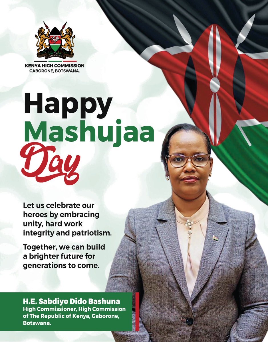 KHC_Botswana's tweet photo. Happy Mashujaa Day🇰🇪 https://t.co/s8fEcJeCTg