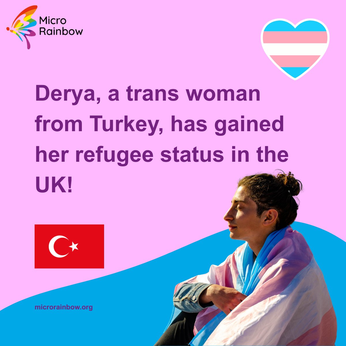 MicroRainbow's tweet photo. Derya, a trans woman from Turkey living in our safe house, has been granted #refugee status!👇

Support more #LGBTQI people seeking safety: https://t.co/yxVdGKmbXH

Pseudonyms &amp; stock images are used to protect the identity of the individuals we work with. https://t.co/DQ2TsmZdsG
