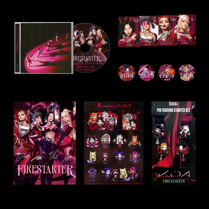 idlecharts's tweet photo. K/DA will release physical versions of their comeback EP “FIRESTARTER” https://t.co/jCstLBpy1C
