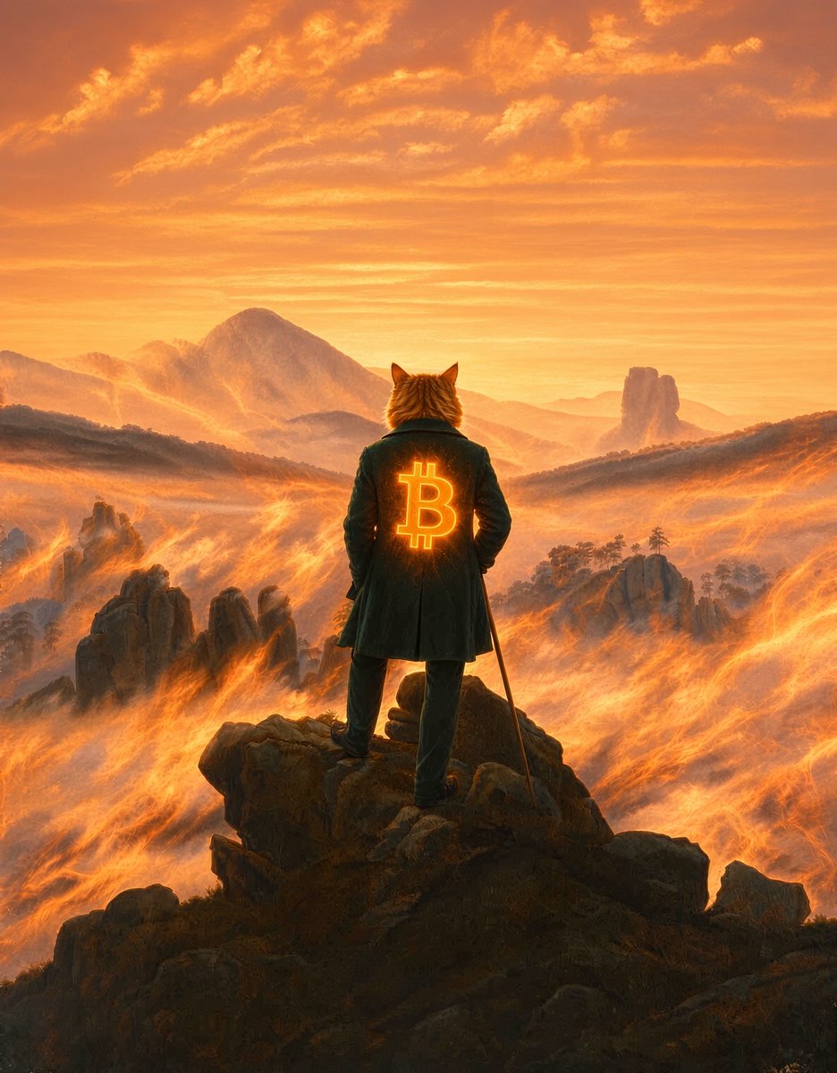 BTCbuythecat's tweet photo. It’s a new dawn. Buy The Cat. https://t.co/DfzZVJOvS1