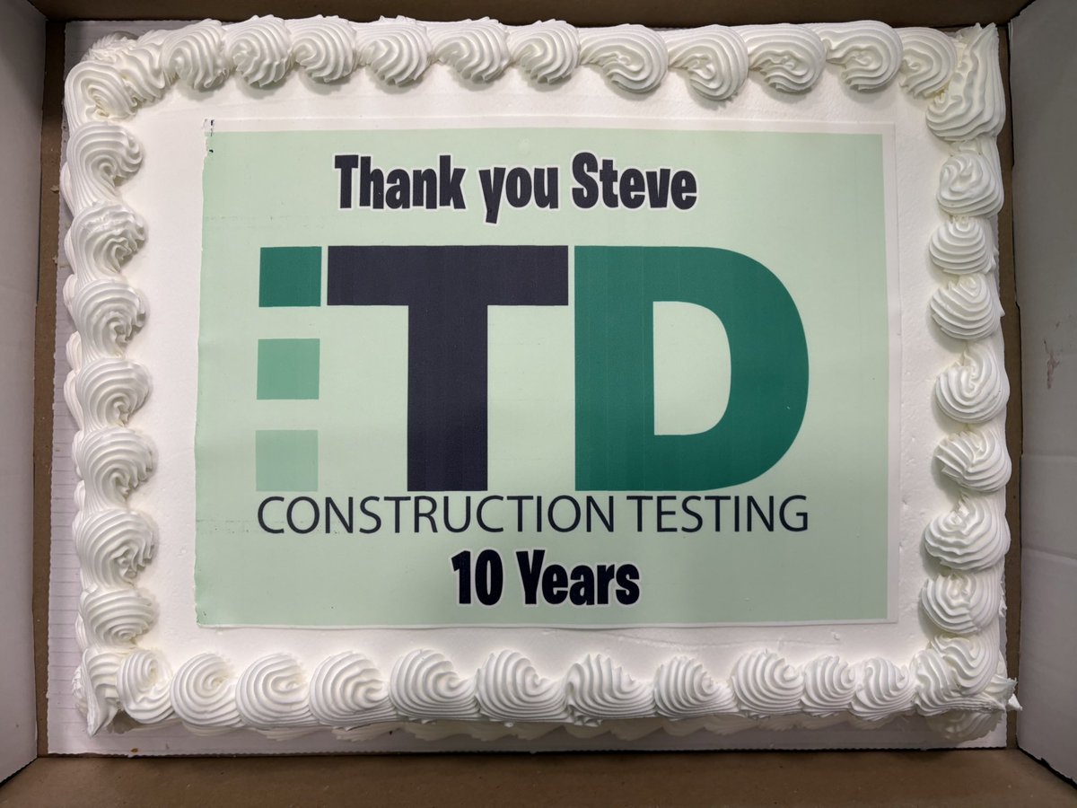 TDConstTesting's tweet photo. 🎉🎉🎉🎉🎉🎉🎉🎉🎉🎉

Today we celebrate Steve Dodd, our senior site technician, who has just reached his 10 year milestone with TD!

🥳🥳🥳🥳🥳🥳🥳🥳🥳🥳

Joining in 2016, as a trainee site technician, he quickly proved to be a hardworking and reliable employee, someone you can trust to get the job done without any fuss.

💎💎💎💎💎💎💎💎💎💎

His no nonsense approach to work, and being easy to get along with, made him popular with both colleagues and clients.

💯💯💯💯💯💯💯💯💯💯

His commitment and loyalty have made him a valuable member of the team, and we’re exceptionally grateful for all his efforts.

⭐️⭐️⭐️⭐️⭐️⭐️⭐️⭐️⭐️⭐️

Thank you Steve!

👏👏👏👏👏👏👏👏👏👏

#TD #tdct #ensuringqualityinconstruction #UKAS #8011 #testing #laboratory #site #soil #aggregate #concrete #asphalt #bitumen #materialstesting #earthworks #stabilisation #pavements #structures #construction #civilengineering #socialmedia #X #10years #td10 #10yearson #milestone #celebrate #hardwork #dedication #commitment
