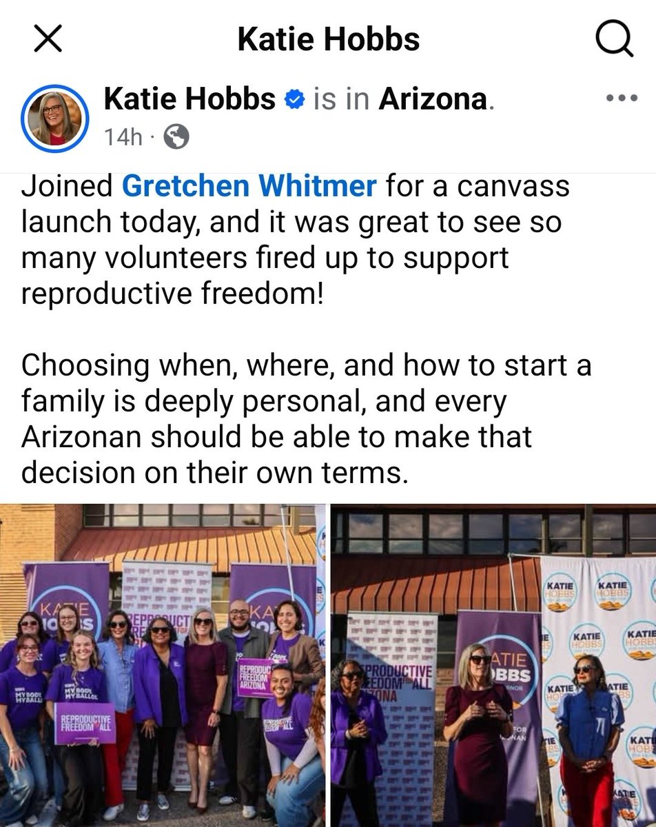 AzRepGillette's tweet photo. @AZgopteam
@SurgeShow
@AZGOP
FOLLOW THE MONEY — ARIZONA

HOBBS support is California and Wisconsin, not grassroots AZ donors as she claims. 

Hobbs is selling AZ to the leftist agenda. 

The DGA pledged $10 MILLION to keep Katie Hobbs in office.

Latest campaign-finance reporting: $14 MILLION spent.
That’s 40% above the original commitment. Why are they spending so much, if she leading in the polls? 

Here are the players:

Gretchen Whitmer — DGA Vice Chair
Gavin Newsom — DGA Policy Chair

DGA’s $4M top Q2 donor is run by Whitmer’s 2022 campaign manager
DGA’s $2.26M #2 source, America Works USA, previously put $25K into Newsom’s inaugural fund

Arizona voters deserve to know who is financing this operation, where the money is going, and what $14 million is buying.

We know she caved to Newsom on windmills and water... What is Whitmer getting?

CHECK FOR YOURSELF 
https://t.co/ppF0aoUqcV
