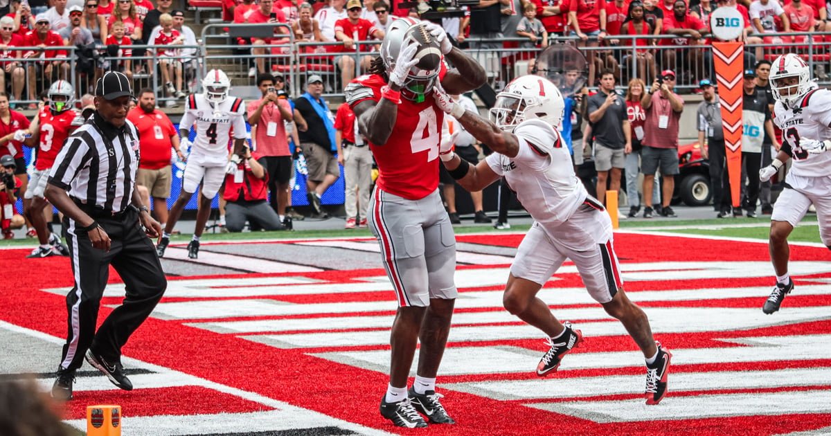 SpencerHolbrook's tweet photo. Best play? Biggest surprise? Best Jeremiah Smith performance?

Time for @LettermenRow to hand out some midseason superlatives for the Ohio State offense 🔥

READ: https://t.co/eO3qdZAX7C https://t.co/WuwDR3Dff5