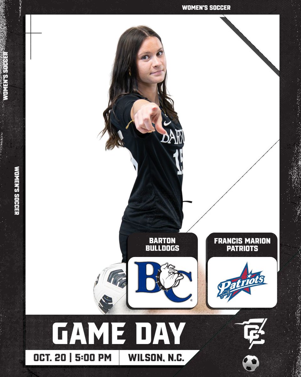 BartonAthletics's tweet photo. GAME DAY!
⚽️: Barton vs. Francis Marion
📍: Wilson, N.C. (Bulldogs Athletic Complex)
🕰️: 5⃣:0⃣0⃣ p.m.
📹📊: https://t.co/ji3DPPriip
#BartonBold . #BCBulldogs . @ConfCarolinas https://t.co/x07D4iR5Gv