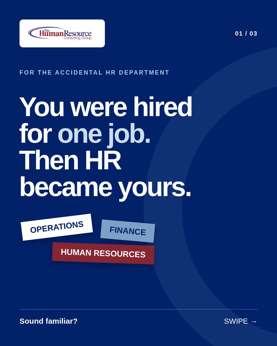 thehrcg's tweet photo. Hired for operations. Now managing HR, too?

Employee relations, compliance, policies, and documentation can quickly become a second job.

HRCG provides dedicated HR support so you can focus on yours.

📞 203-881-1755
🌐 https://t.co/IDJ95lLDmk

#HRSupport #HRCG https://t.co/VpusR1ZmZ2