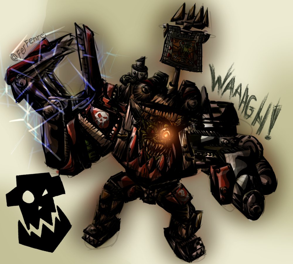 FerFenrei's tweet photo. Day 20!! 

Warboss!! 

#Orktober #Waaagh #warhammer40k https://t.co/edsJVcsb2F