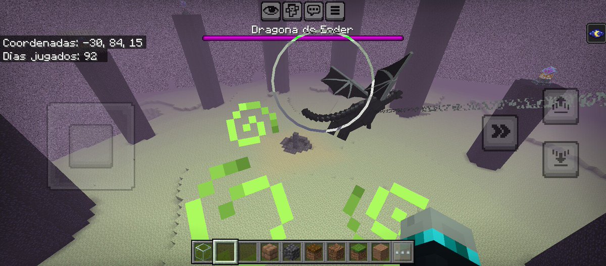 StudioLegendsmx's tweet photo. Apareció limpio el mundo End para construir en mi mundo personalizado hasta los pilares aparecieron redondos :v ala https://t.co/BiB4gG37eK