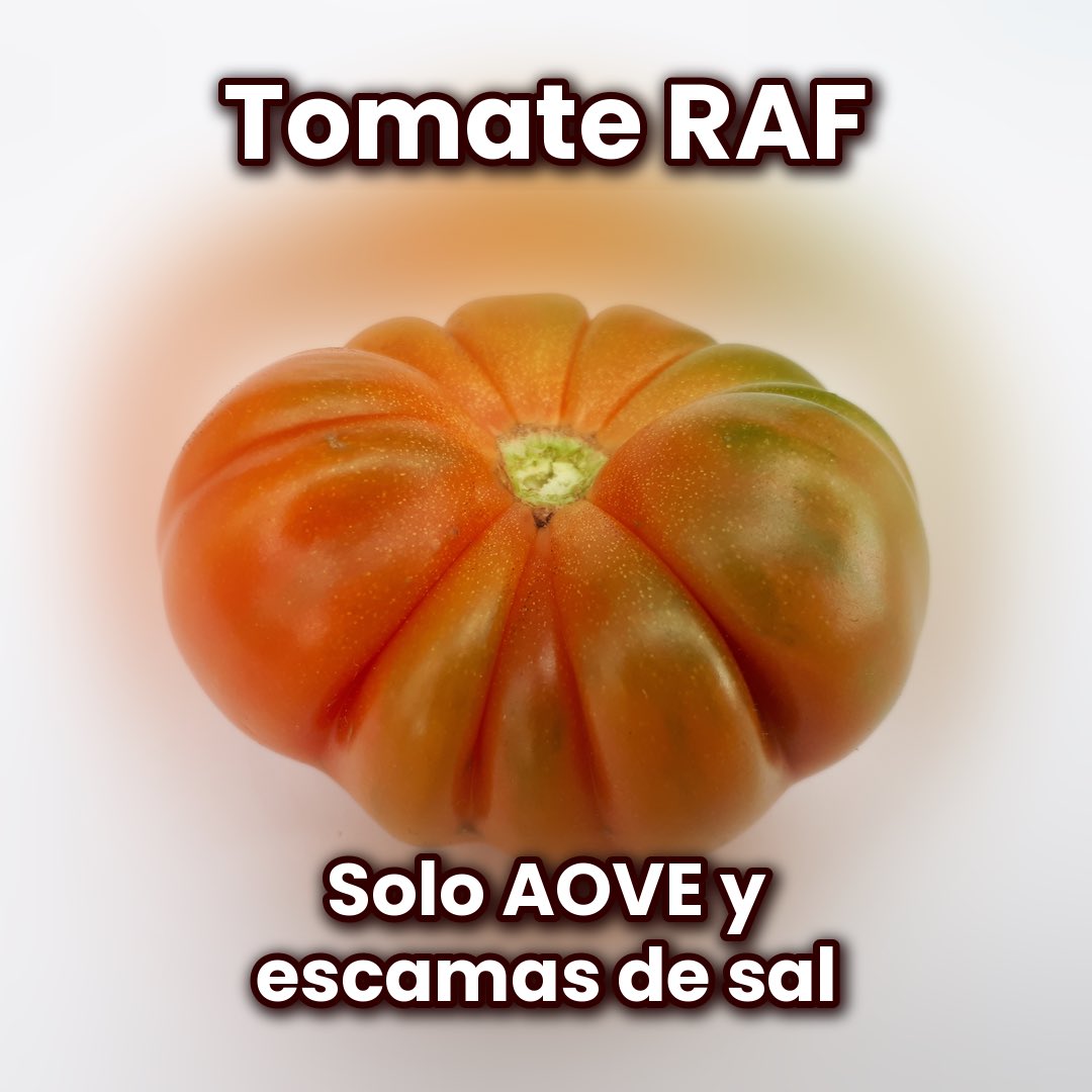 Delcampoacasa's tweet photo. 🍅 Tomate RAF en su mejor momento: dulce, salino y jugoso. Solo AOVE y escamas de sal. Te lo llevamos a casa en Madrid 👉 https://t.co/lFNyb1qkJn #TomateRAF https://t.co/9LRgLV4Aea