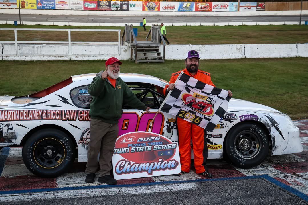 ACTTour's tweet photo. Kaiden Fisher Earns Milton CAT American-Canadian Tour Win #3 and the Point Lead at Lee USA Speedway - Cameron Ouellette Battles Back from Flat Tire to Nab Twin-State Flying Tiger Championship!

Read more at https://t.co/Vo27qqEaFu

📸 Cote’s Motorsports Images https://t.co/JOcRSYqDMK