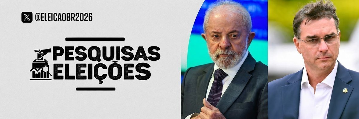 EleicaoBr2026's tweet photo. 📊 Pesquisa DATA RANKING para PRESIDENTE — NACIONAL
🗓️ 14 a 16 de outubro de 2026

✅ 2º TURNO — VOTOS VÁLIDOS
🔴 Lula (PT): 50,4%
🔵 Flávio Bolsonaro (PL): 49,6%

✅ 2º TURNO — VOTOS TOTAIS
🔴 Lula (PT): 45,4%
🔵 Flávio Bolsonaro (PL): 44,6%
🔲 Branco, nulo ou nenhum: 6,0%
⬛ Não sabem ou não responderam: 4,0%

▶️ O levantamento do Data Ranking registra diferença de 0,8 ponto percentual entre Lula e Flávio Bolsonaro nos votos totais. No cálculo dos votos válidos, que exclui brancos, nulos e indecisos, os percentuais são de 50,4% para Lula e 49,6% para Flávio. A pesquisa apresenta um cenário numericamente equilibrado, considerando a margem de erro informada de dois pontos percentuais.

📋 FICHA TÉCNICA
Instituto: Ranking Pesquisa (Data Ranking)
Período de campo: 14 a 16 de outubro de 2026
Amostra: 2.100 entrevistados
Margem de erro: 2 pontos percentuais
Abrangência: nacional
Registro TSE: confirmar na ficha oficial do levantamento