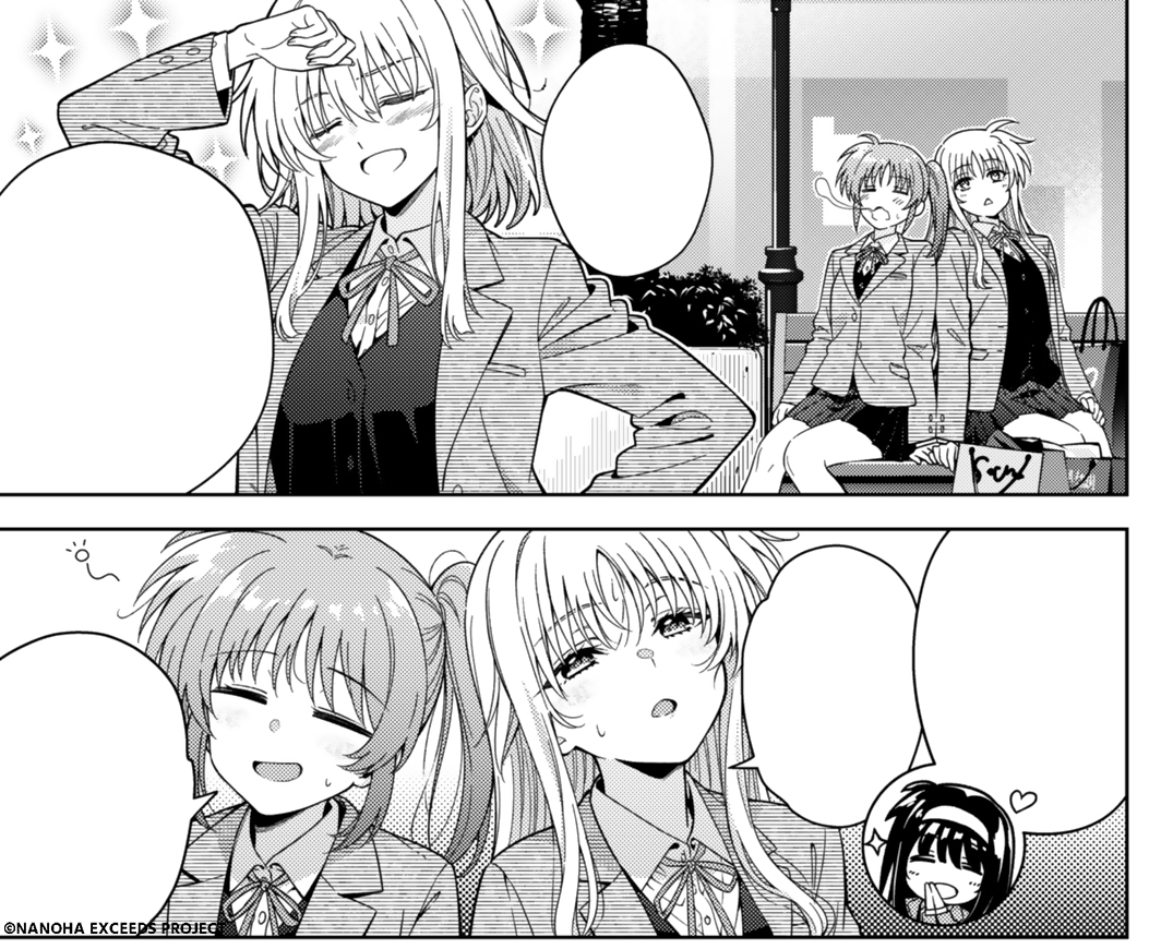 lyricalnanoha_'s tweet photo. ／
#なのはEX 番外編更新🆕
＼

川上修一(@syu1)先生描き下ろしの番外編を
水曜日のシリウスにて公開‼

＊本編再開は11月4日(水)となります。

過去話数は各サイトにて好評連載中！

 ご購読はこちら👇
▾水曜日のシリウス
https://t.co/WyMgH87PYN
▾マガポケ
https://t.co/EwtEl4HMLE
▾コミックDAYS
https://t.co/HfDTAxgy63

#なのは 
#nanoha