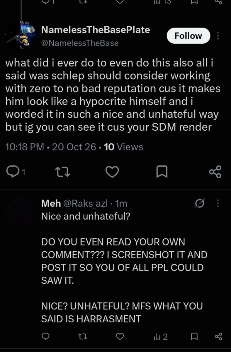 Raks_azl's tweet photo. Oh yes very very very "nice and unhateful" opinion. The irony is crazy

And I still wonder why ppl still support this harrasment https://t.co/H5VBUGTvls
