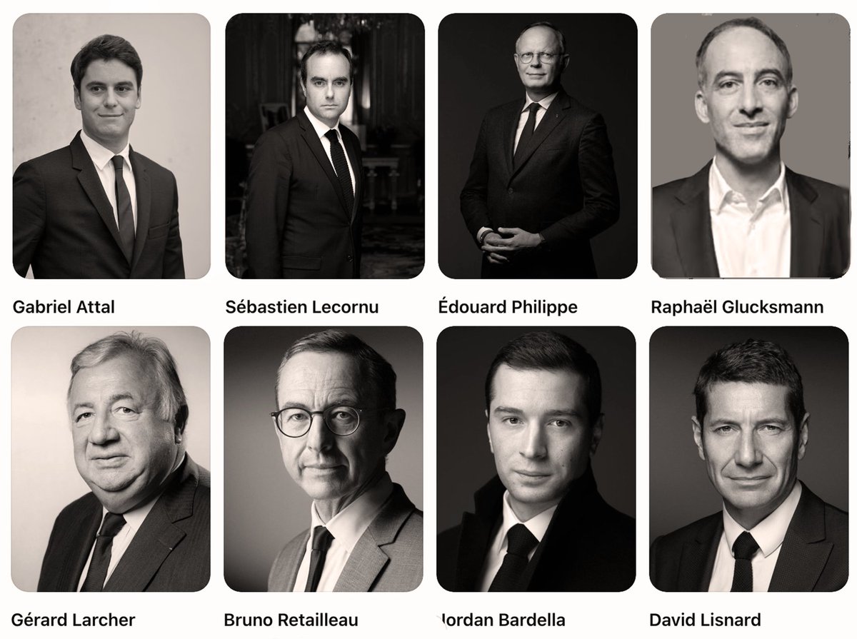 Arno_de_Nymous's tweet photo. Écoutez-les. Trois jours. Pas plus. Gabriel Attal (@GabrielAttal), Sébastien Lecornu (@SebLecornu), Edouard Philippe (@EPhilippe_LH), Raphaël Glucksmann (@rglucks1), Gérard Larcher (@gerard_larcher), Bruno Retailleau (@BrunoRetailleau), Jordan Bardella (@J_Bardella), David Lisnard (@davidlisnard), entre autres. Même discours, même costume gris, même meute fascisante flanquée de ses auxiliaires médiatiques.
Trois jours et les heures les plus sombres de notre histoire remontent à la surface, explosant comme des pets rances entre deux pages de pub sur les chaînes d'info.
Trois jours de mécanique déjà bien rodée, de scénario déjà vomi mille fois. Dimanche, le choc des images et la sidération orchestrée. Lundi, l’indignation industrielle, la rhétorique de l’outrage et les boucs émissaires : Noirs, Arabes, Russes, Insoumis. Mardi, l’État de droit devient un obstacle, les libertés une faiblesse, l’homme à poigne une nécessité.
Ils sentent leur fin de règne alors tout est permis : intox médiatiques, manipulations policières, ignominies politiciennes. De Glucksmann à Le Pen, ils pataugent tous dans la même fange vert-de-gris  avec un mot d'ordre sous-jacent : «Plutôt Hitler que le Front populaire ! Plutôt Le Pen que Mélenchon !». Leur pulsion autoritaire n’avance même plus masquée. Ils n’annoncent pas «l'ordre nouveau», ils réclament «le retour à l’ordre». C'est plus subtil, mais c'est le même ordre : celui des matraques, des couvre-feux, des silences imposés et des têtes baissées.
Macro-lepénisme, crypto-fascisme, illibéralisme, néo-pétainisme : changez l’étiquette, vous retrouverez la même vieille marchandise. La technocratie néolibérale convolant avec la haine nationaliste, l’extrême-centre couchant avec l’extrême-droite, les gestionnaires de l’ordre établi frayant avec les nostalgiques de l’ordre brun, tous jurant de «sauver la République» en l'étranglant.
Écoutons-les bien jusqu’au bout. Ce qu’ils disent, ce qu’ils réclament, ce qu’ils préparent. Chaque mot, chaque sous-entendu pour fabriquer le consentement et banaliser l’inacceptable. On a compris. On sait. Maintenant, il faudra pouvoir dire qu’on ne les a pas laissé faire.