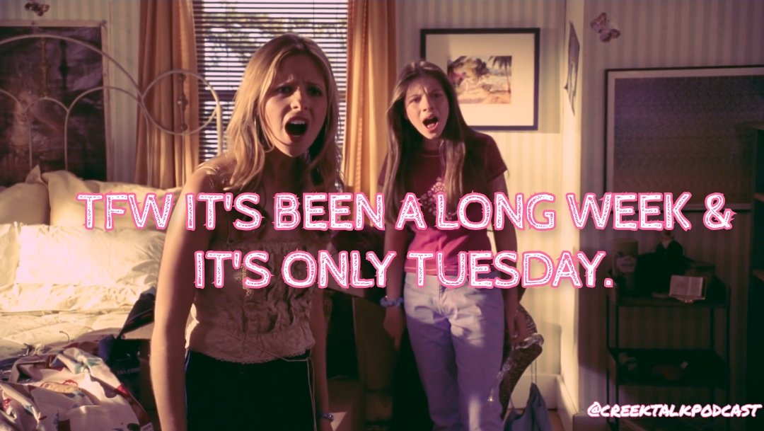 CreekTalkPod's tweet photo. #TFW it's been a long week & it's only Tuesday. 😮😮😲😲
💥Click our 🔗 to DOWNLOAD our BTVS recap, S5-EP1 -- "BUFFY VS DRACULA" 🦇
#buffythevampireslayer #buffy #btvs #buffyverse #buffypodcast https://t.co/gzQLPOdhjo