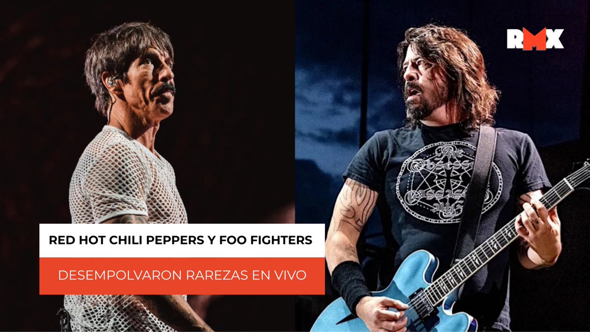 RMXradio's tweet photo. Red Hot Chili Peppers y Foo Fighters desempolvaron rarezas en un concierto benéfico en Silverlake, Los Ángeles. Los Chili Peppers revivieron "Organic Anti-Beat Box Band", "Blackeyed Blonde" y "Nevermind", temas que casi nunca tocan en vivo. 

#NoticiasRMX #RMX https://t.co/hj0lCg3NbR