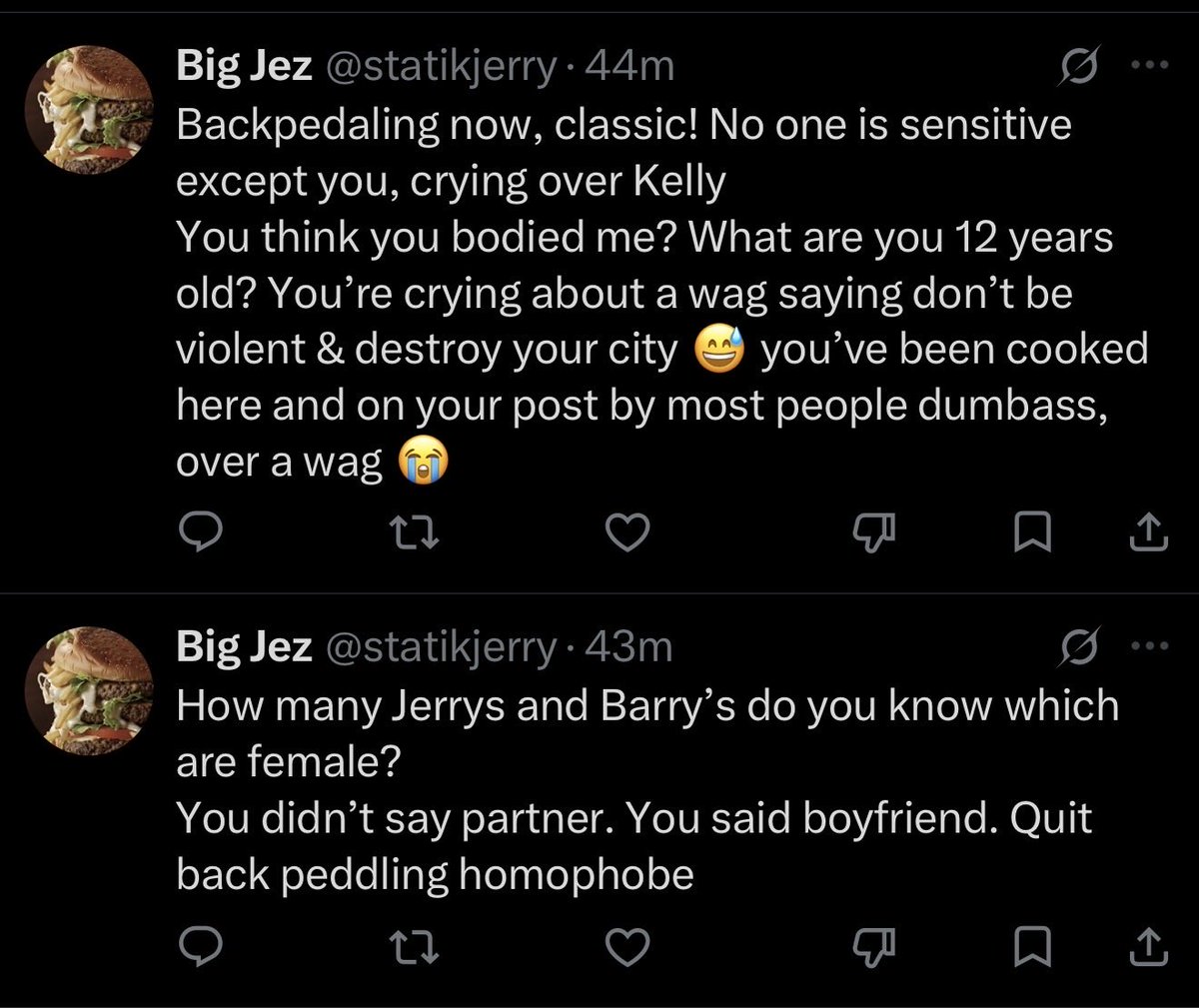 f1gossipmonger's tweet photo. Aha, im the sensitive one. Saying some bullshit over and over again, because I’m the only person in your entire life that has given you the attention you so desperately yearn for. And just to finish off, if you’re offended by someone calling you gay, you’re the homophobe. Jumping in on that guy’s behalf like he sucks u off everyday😭