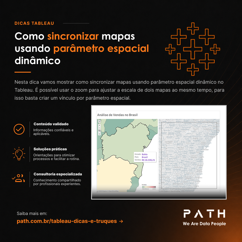 PathDataFan's tweet photo. É possível usar o zoom para ajustar a escala de dois mapas ao mesmo tempo, para isso basta criar um vínculo por parâmetro espacial.

Confira: https://t.co/p58EV7u4U1

#Tableau #WeAreDataPeople #DataFam #Analytics #PathDataFan #TableauTips #PathTips #Salesforce https://t.co/A3CewHM2RZ