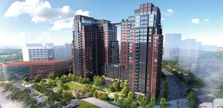 TODNewsHub's tweet photo. Wow. These additional renderings show just how far the DC region’s development boom has shifted WAY across the Potomac.

Tysons is preparing for:

• Two 24-story towers
• 652 new homes
• A massive public park
• A skybridge on the 23rd floor

Billions in Silver Line-fueled development are transforming America’s quintessential edge city into a skyline of its own.