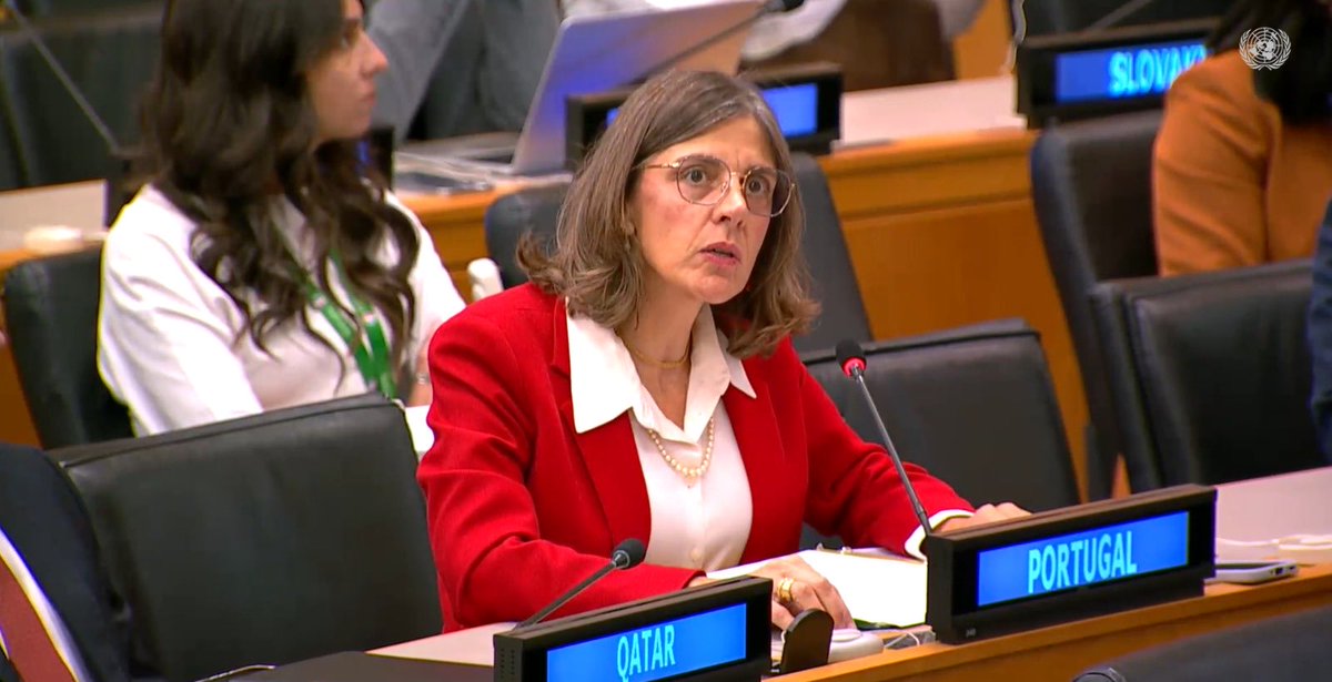 Portugal_UN's tweet photo. At 2C joint debate with ECOSOC today, Portugal set out three priorities: ✅ More investment to those most vulnerable; ✅ Innovative solutions to debt burdens without compromising development; ✅ Strengthening partnerships including through Triangular Cooperation. https://t.co/Qmt9AKnAx9