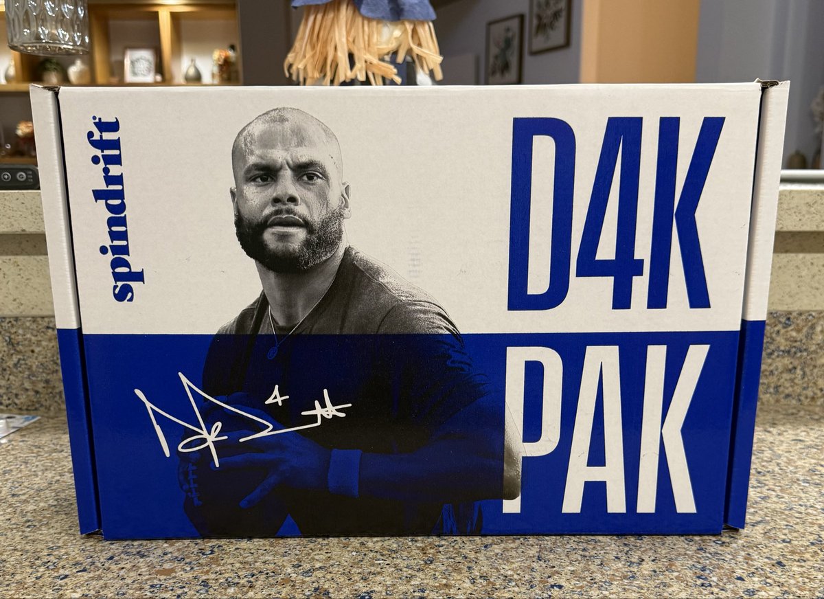 rjochoa's tweet photo. Big thanks to the folks at @drinkspindrift for sending over a DAK PAK!

This limited-edition pack includes Dak’s favorite Spindrift flavors and custom merch, but importantly 100% of proceeds to to his foundation: @FFFfoundation4 

The pack includes (2) 8-packs of seasonal Spindrift, YETI colster and hat with Dak’s signature. 

Visit link below for info to shop!