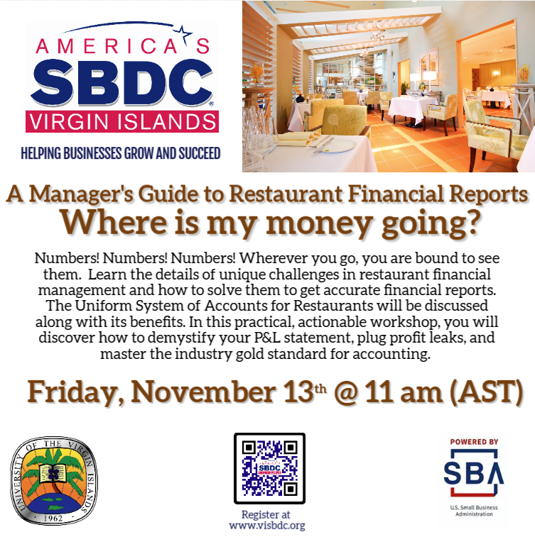 visbdc's tweet photo. The average restaurant operates on a razor-thin 5% profit margin. Do you know where the other 95% goes? 🍽️📊 https://t.co/iwSsMMEBvv
@UVI_edu @SBA_PuertoRico
#RestaurantManagement #FoodAndBeverage #USVIBusiness #USVI #Hospitality https://t.co/GeLGs75hwz