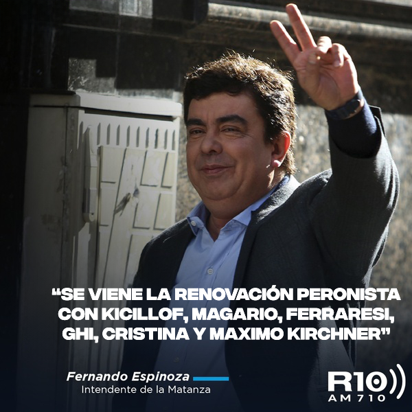 Gus_HL2's tweet photo. Fernando Espinoza - "SE VIENE LA RENOVACIÓN PERONISTA CON KICILLOF, MAGARIO, FERRARESI, CHI, CRISTINA Y MAXIMO KIRCHNER" https://t.co/onJKvip053