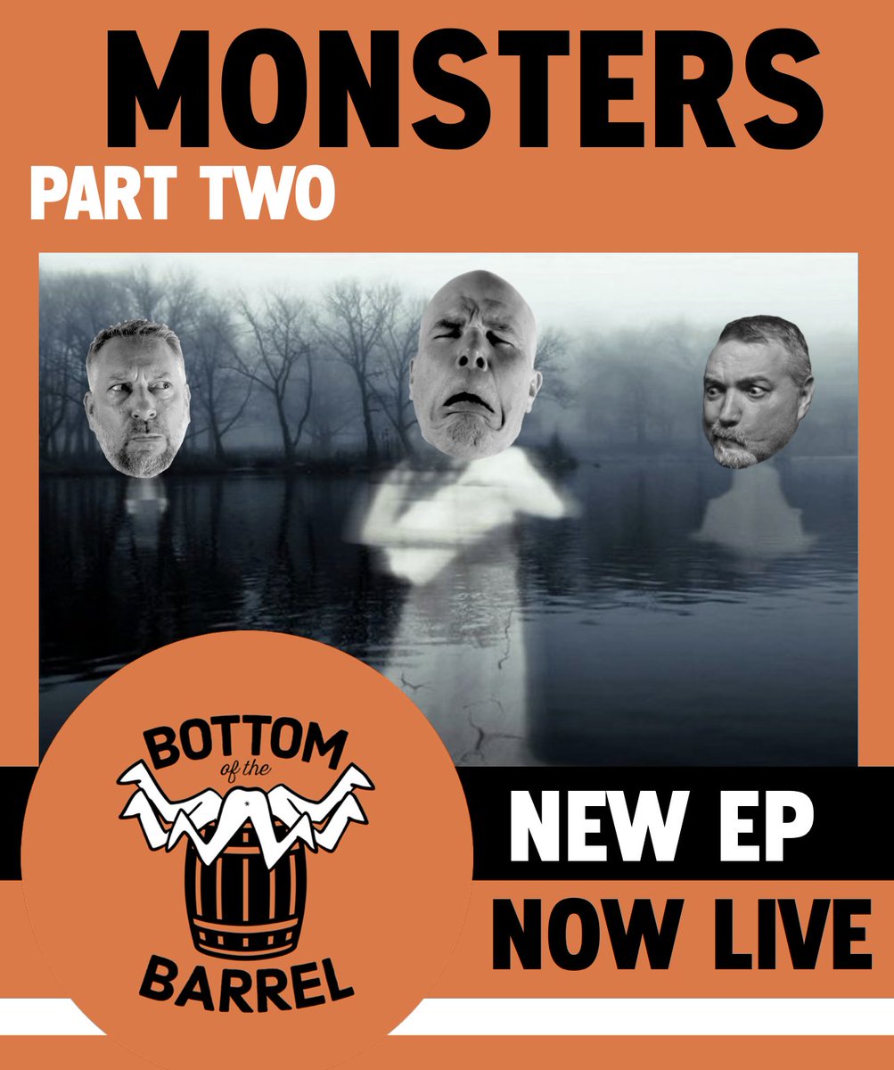 bottomofthepod's tweet photo. In honor of Spooky Season, we’re bringing a topic BACK FROM THE DEAD!! Issuing from S1 of BOTB, we bring you Monsters, Part 2!

Check out the full ep. wherever you get podcasts; all platforms available through our site (link in replies)!
cc: @KyleColby @JayHickmanMD @swapmonster https://t.co/AeeogKq6tU