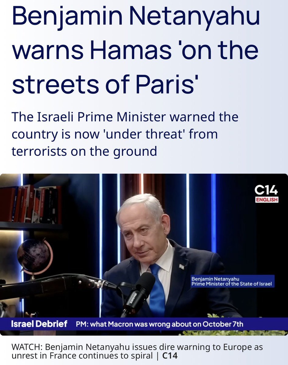 5149jamesli's tweet photo. Just in case you weren't sure if the protests in France had been hijacked by a Zionist intelligence operation to malign muslims and support Israel... https://t.co/Z1uK0TeckC