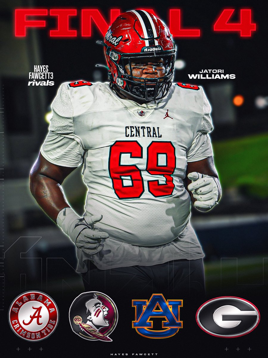 Hayesfawcett3's tweet photo. NEWS: Four-Star IOL Jatori Williams is down to 4 Schools, he tells me for @Rivals

The 6’4 320 IOL recently decommitted from Miami

He’s locked in official visits to each of his finalists

https://t.co/rLBTFC6G4u https://t.co/1xPIcCRvTu