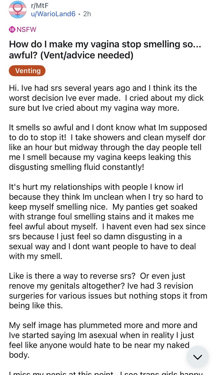 FairyForget's tweet photo. It’s not a vagina it’s his inverted penis that stinks &amp; what can a gynaecologist do for these men ? https://t.co/XVrAVGLqR4