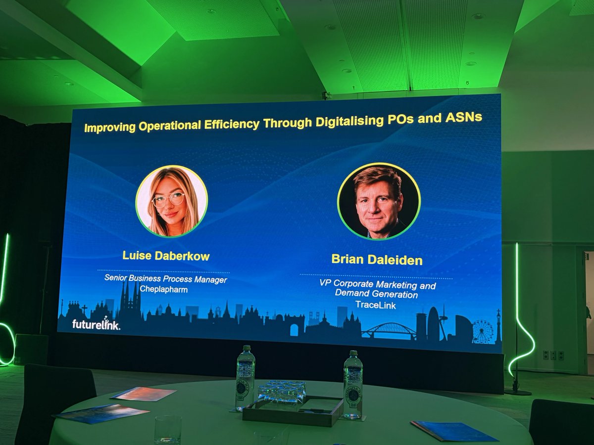 TraceLink's tweet photo. Today at #FutureLink2026 Barcelona, industry leaders shared strong validation of the opportunity for agentic AI, while attendees saw Agentic Business Processes in action. 

And the day isn’t over yet. Join us tonight: 7:15 p.m. CEST | Level 2, Living Room | Grand Hyatt Barcelona https://t.co/YPDhwN4fWu