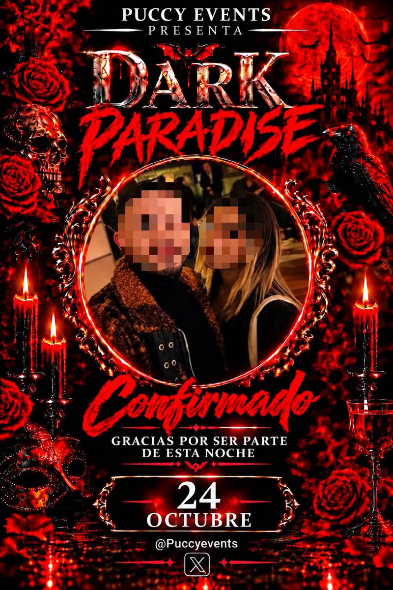 Puccyevents's tweet photo. 🩸🖤 ¡Confirmados para DARK PARADISE!🦇🔥 Nos vemos este 24 de octubre para una noche inolvidable. 🥀❤️‍🔥 @Puccyevents https://t.co/qWsPaDNZmI