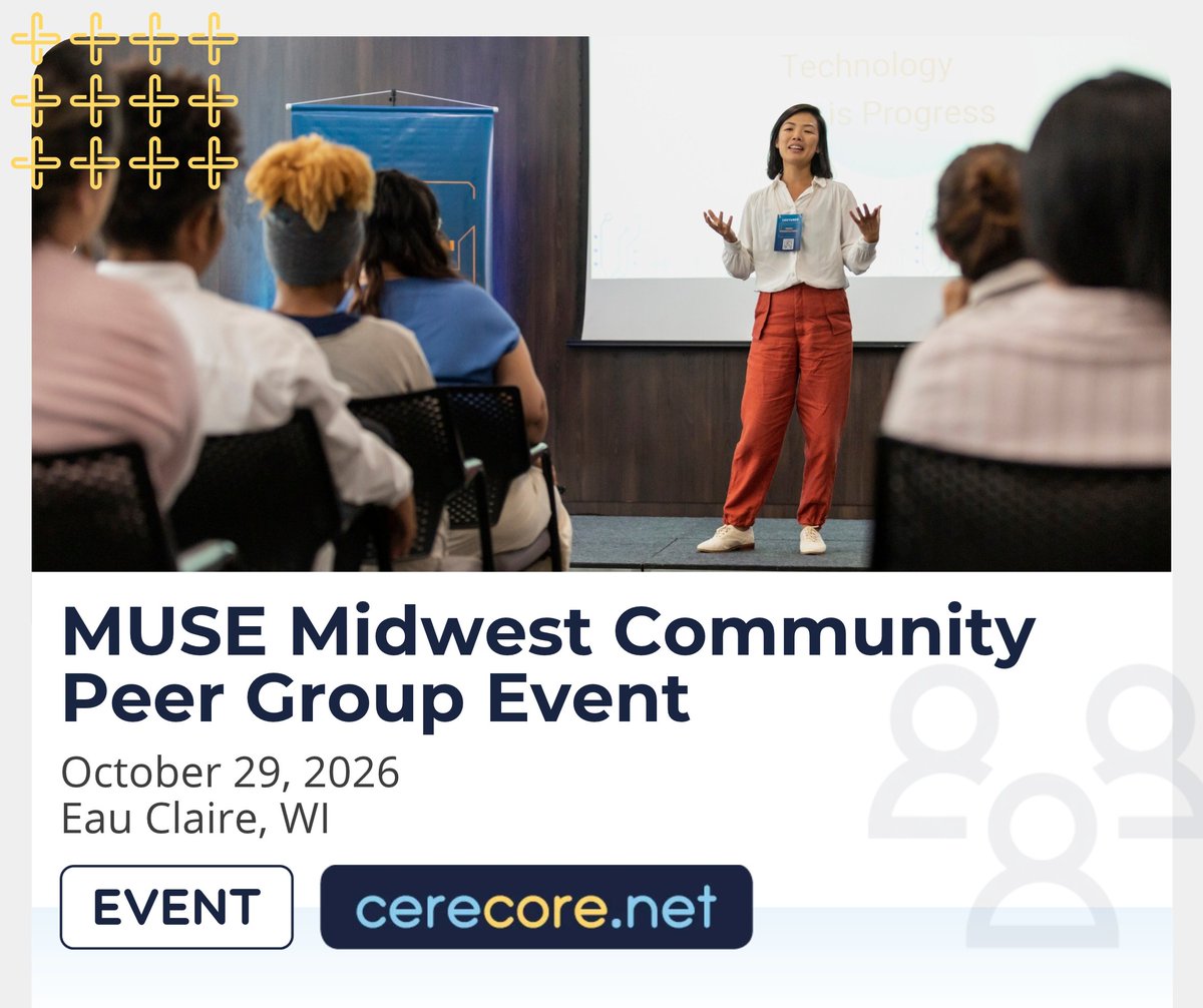 CereCore's tweet photo. We’ll be in WI, October 29th for @MUSEusers Midwest Community Peer Group! Devon Dow &amp; Nicole La Tour look forward to connecting with industry peers and discussing the challenges &amp; opportunities shaping #HealthIT today.

Connect with them there: https://t.co/Sm1KajWZ0v https://t.co/O4jbAjpyzC