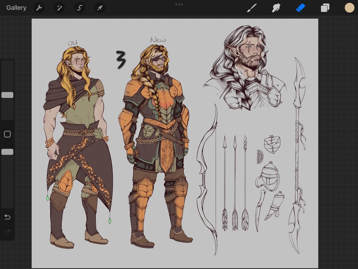 studios_momo's tweet photo. ⋆˙ᝰ「 OC / D&amp;D ART 」

colour testing the new design to see what sticks better. seems like his origenal colour pallet is still a strong winner. WIP.

#art | #oc | #dnd | #pirphal https://t.co/Faaoa0tAag