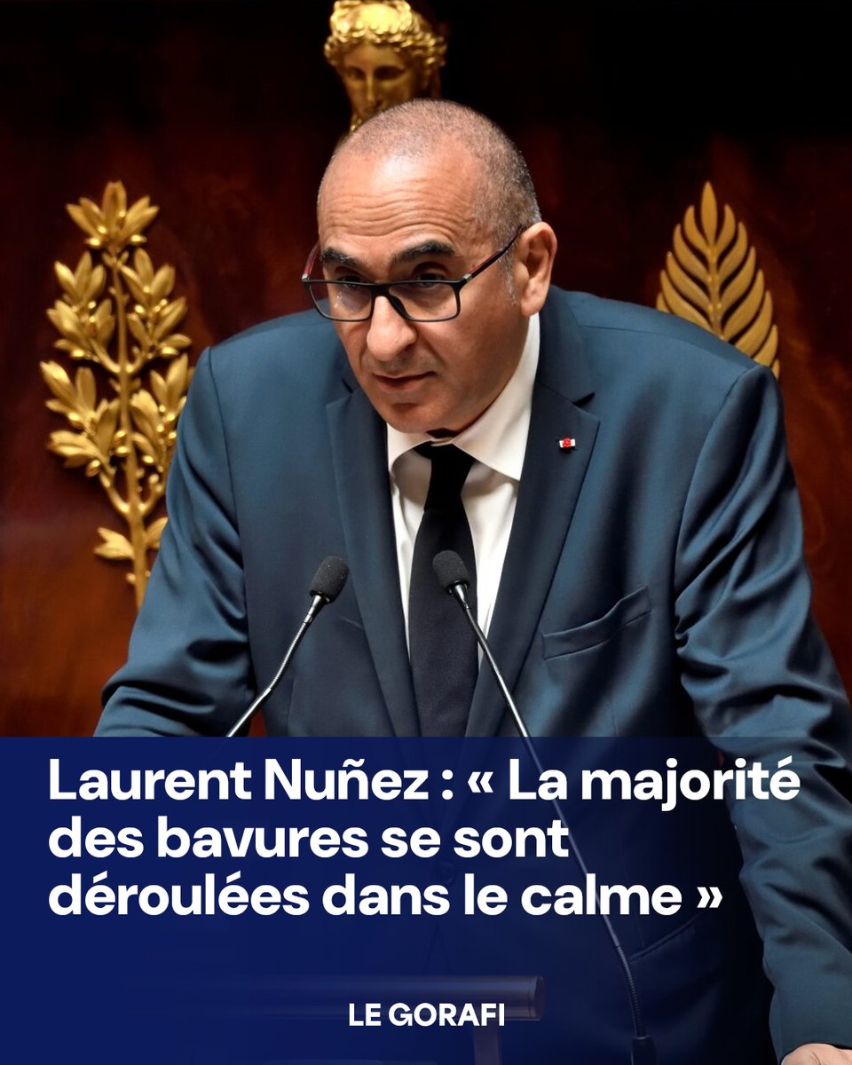 le_gorafi's tweet photo. Laurent Nuñez : « La majorité des bavures se sont déroulées dans le calme » https://t.co/k6S1O9fnHU